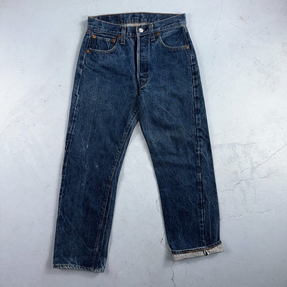 Levis 501 Vintage 80s Redline Selvedge USA XX Jeans Med Wash 29x29 Act 26x25