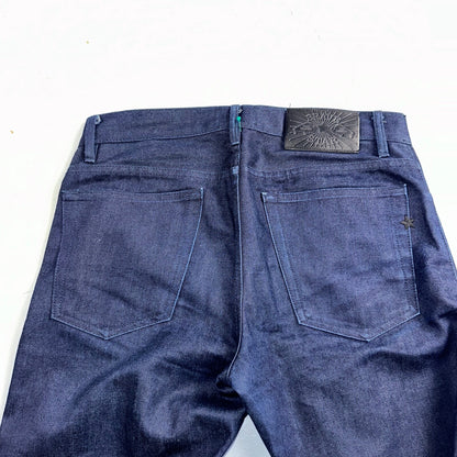 Brave Star Jeans Mens 34 Blue Selvedge Cone Denim Dark Wash Slim Straight USA
