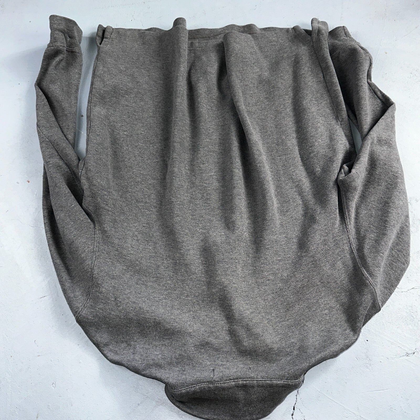 Polo Ralph Lauren Sweater Mens Large Gray Heather 1/4 Zip Mock Neck Pony VTG