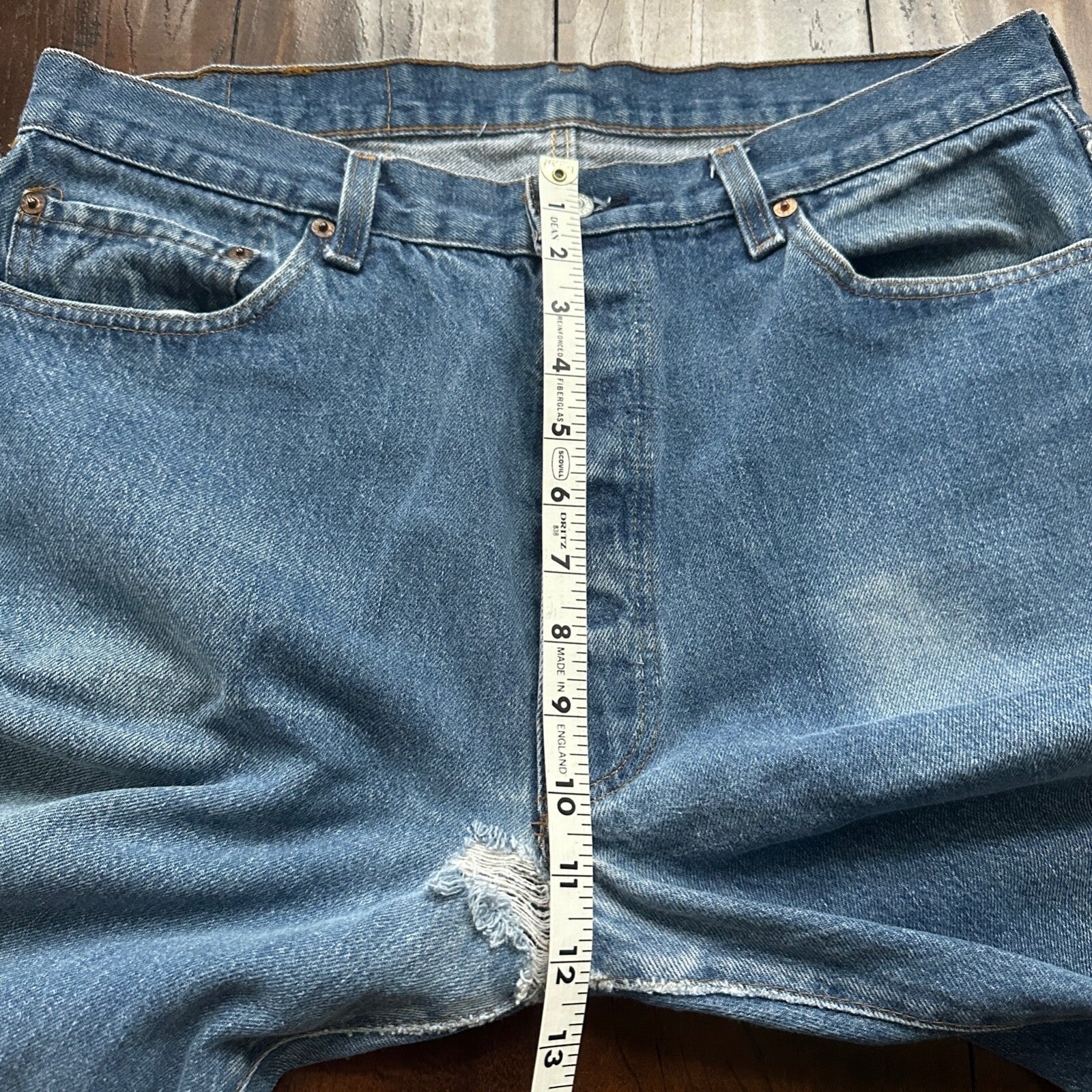 Vintage 80s Levis 501 36x34 USA Blue Jeans 90s Act 34x32 Med Wash