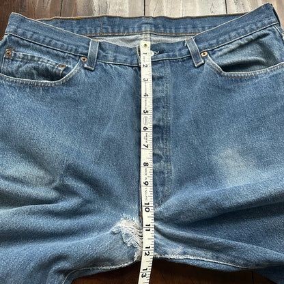 Vintage 80s Levis 501 36x34 USA Blue Jeans 90s Act 34x32 Med Wash