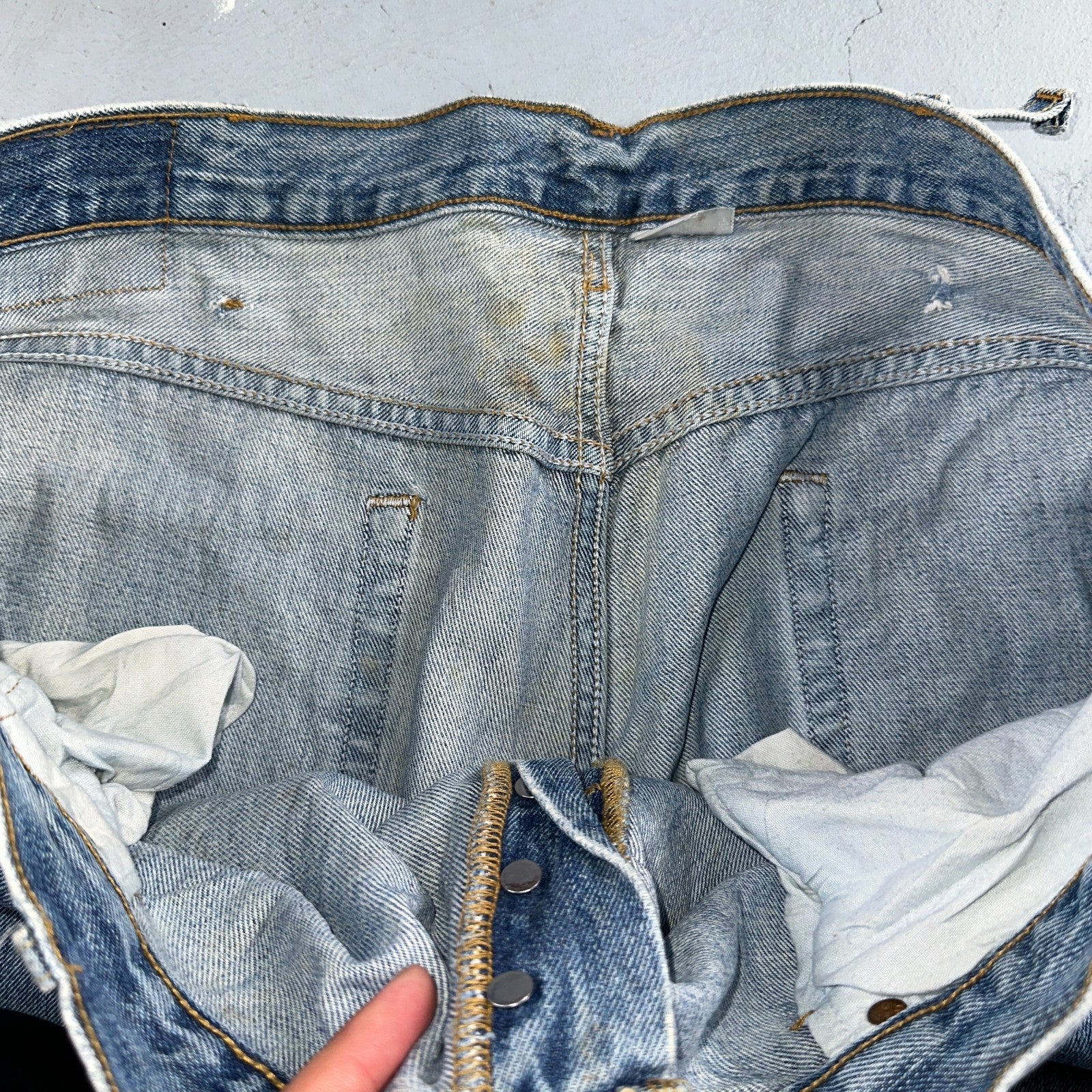 Levis 501 Vintage Y2K XX Straight Leg Jeans Blue Light Wash 40x34 Act 40x32