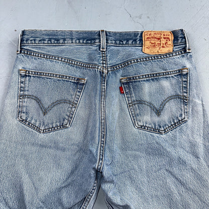 Levis 501 Vintage 90s XX Straight Leg Jeans Y2K Light Wash 36x34 Act 33x30