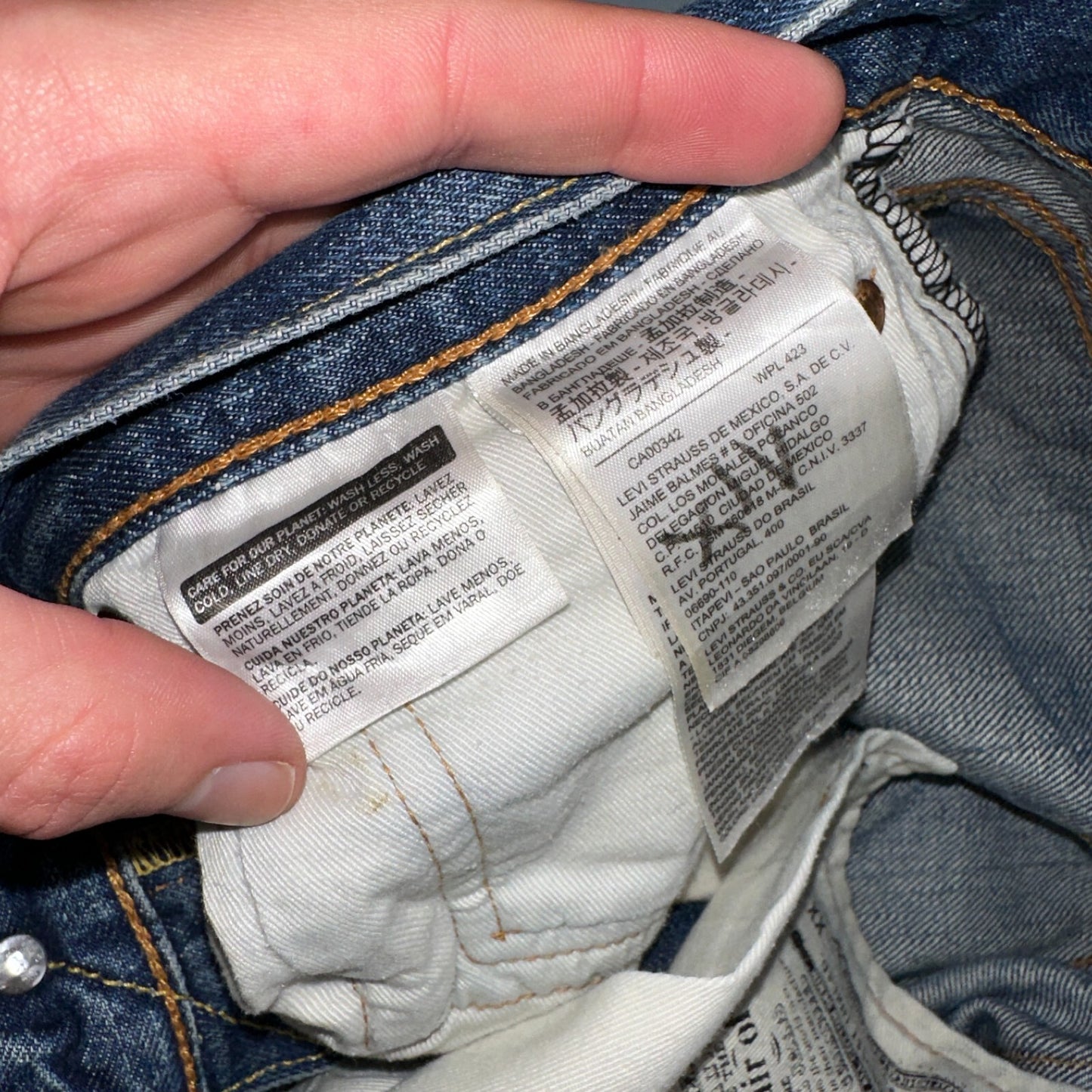 Levis 501 Y2K XX Straight Leg Jeans Blue VTG Med Wash 34x36 Act 34x34