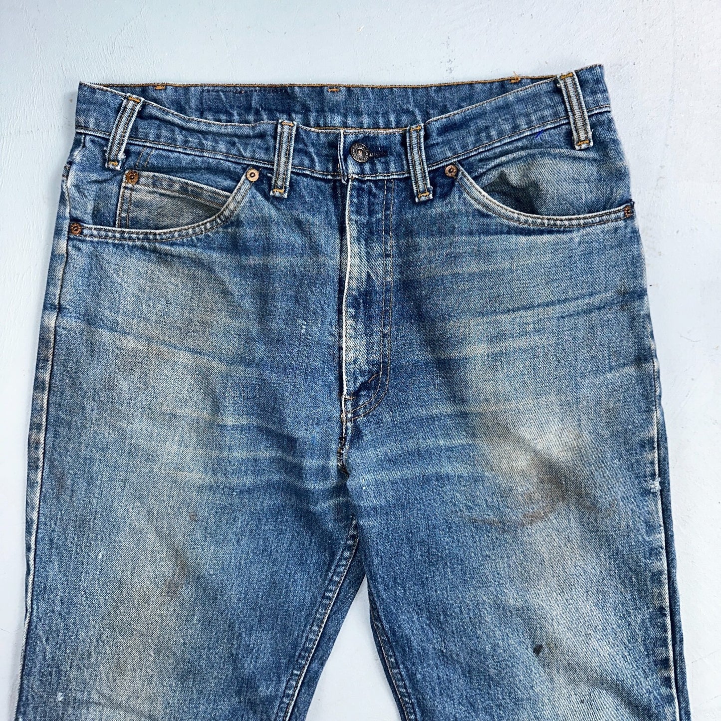 Levis 517 Vintage 90s Canada Orange Tab Bootcut Flare Blue Worn Jeans Act 33x30