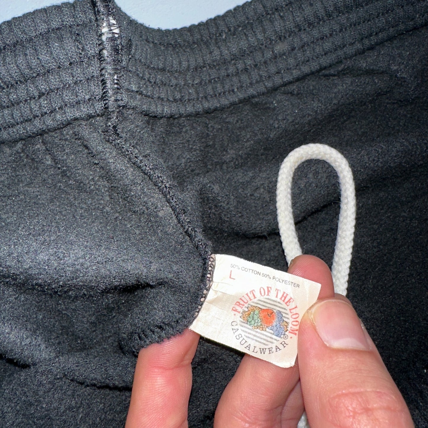 Vintage 70s FOTL Fleece Sweatpants Adult L Black Made In USA Champion 1970s