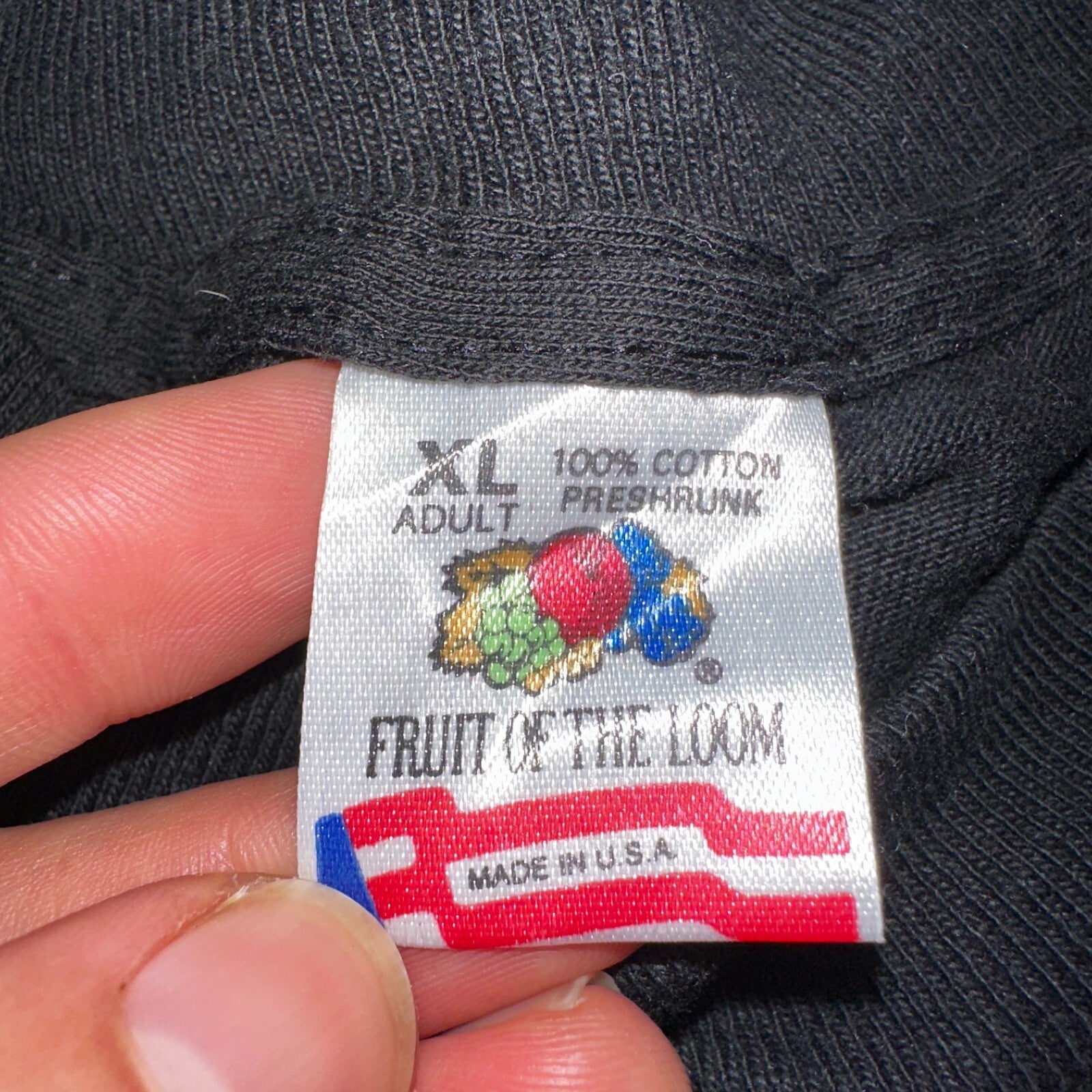 Nascar Racing FOTL 90s VTG T Shirt Winston Cup Fast Cars MPH Text XL Quote Black