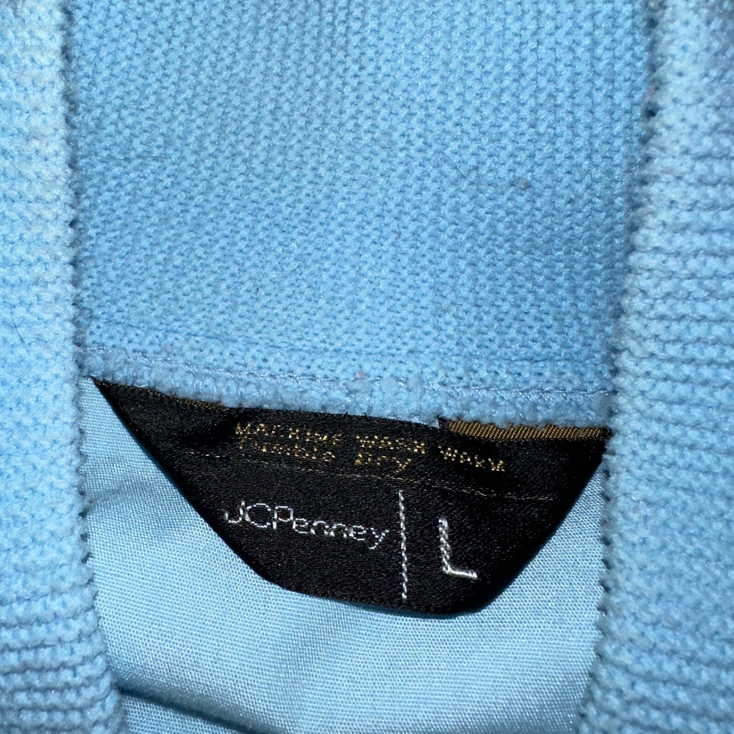 Vintage JC Penneys 70s Derby Jacket Sports USA Baby Blue Talon Bomber Large