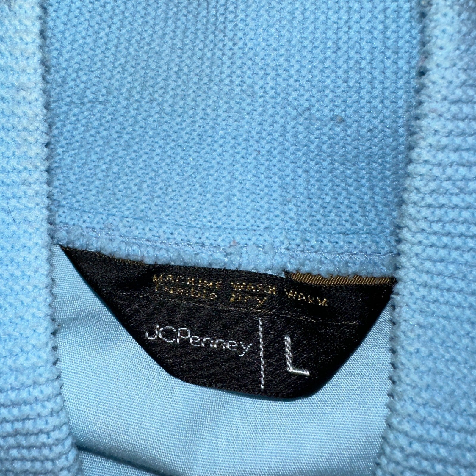 Vintage JC Penneys 70s Derby Jacket Sports USA Baby Blue Talon Bomber Large