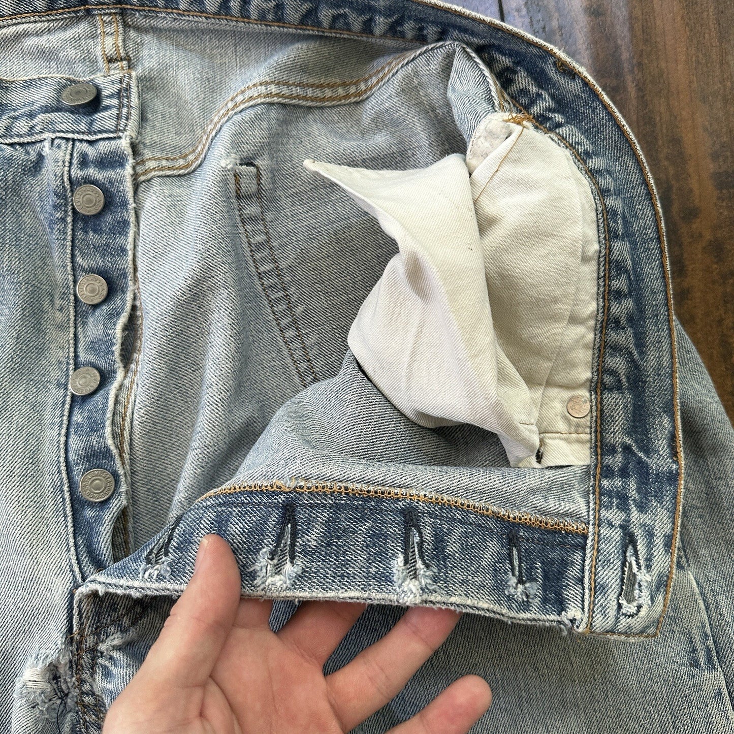 Levis VTG 70s SS Redline Selvedge USA 501 XX Jeans 66 80s 38x33 Act 34x27 CUT