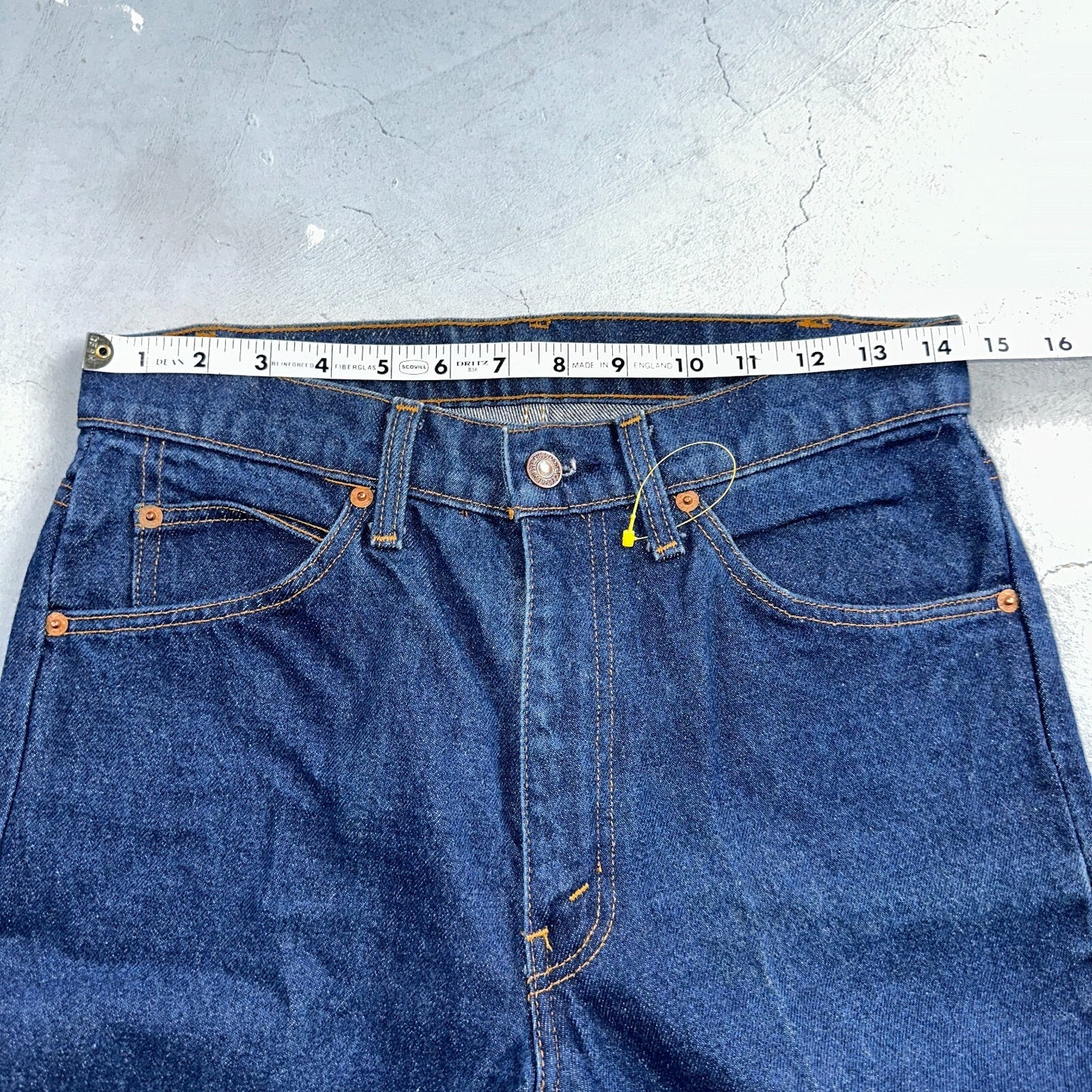 Levis 505 Vintage 80s USA Orange Tab Jeans 30x34 Blue Dark Wash 501 Act 29x28