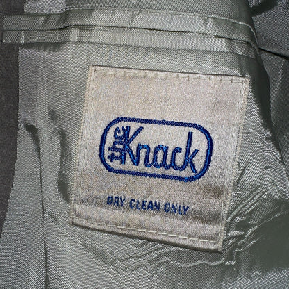 VTG Mens Suit 38 Jacket Sport Coat Rockabilly 60s 70s Suede Gray Disco The Knack