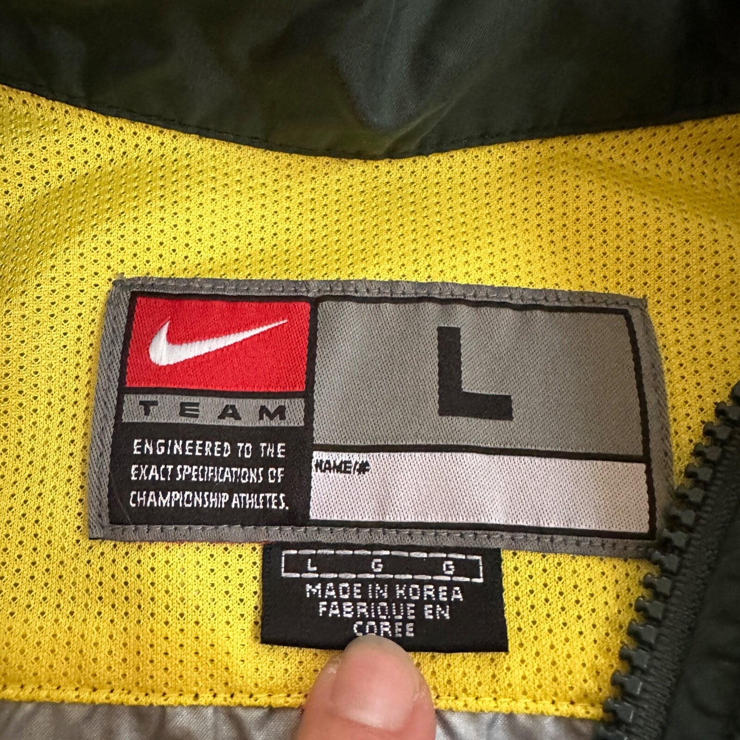 Vintage Nike Quarter Zip Windbreaker Jacket Nylon L Oregon Ducks Korea 90s Y2K