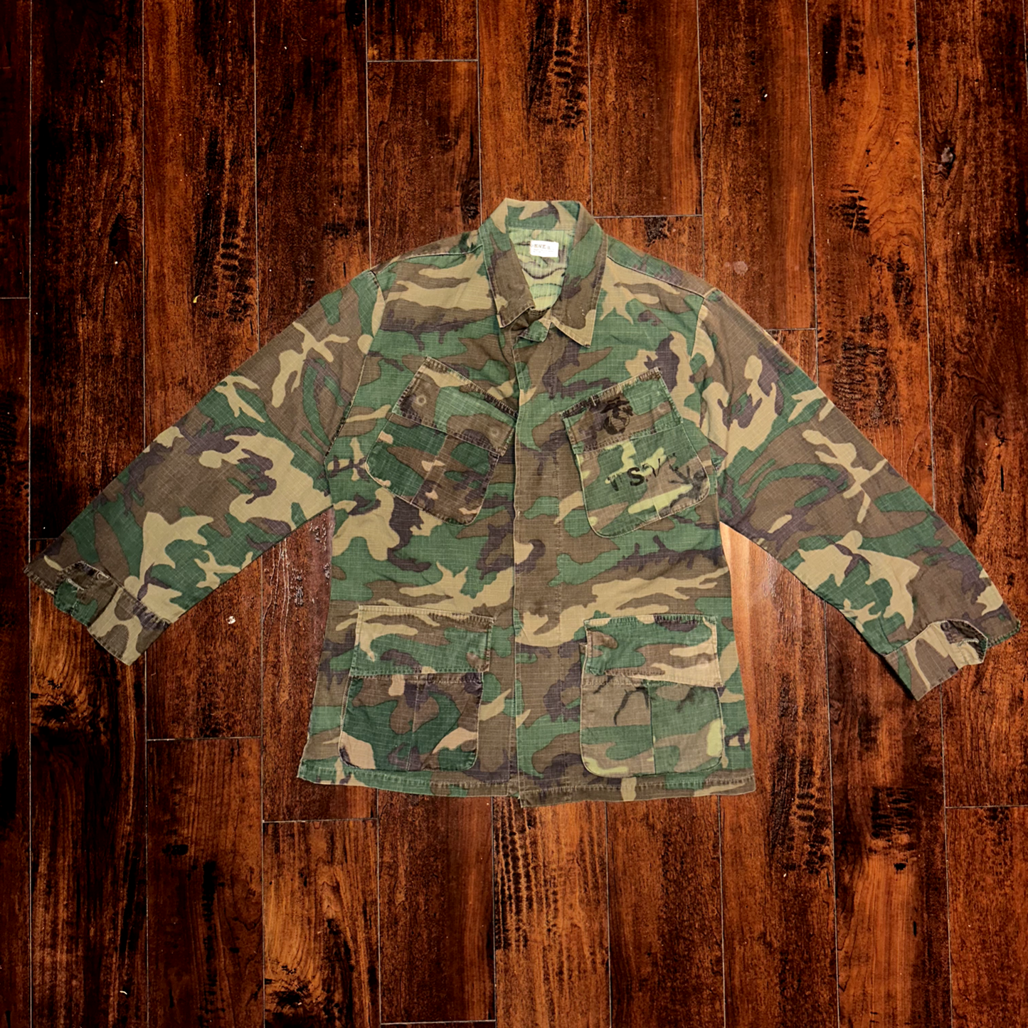 USMC 1968 Military Camouflage Wind Resistant Poplin Coat Camo Jacket Alpha 60s