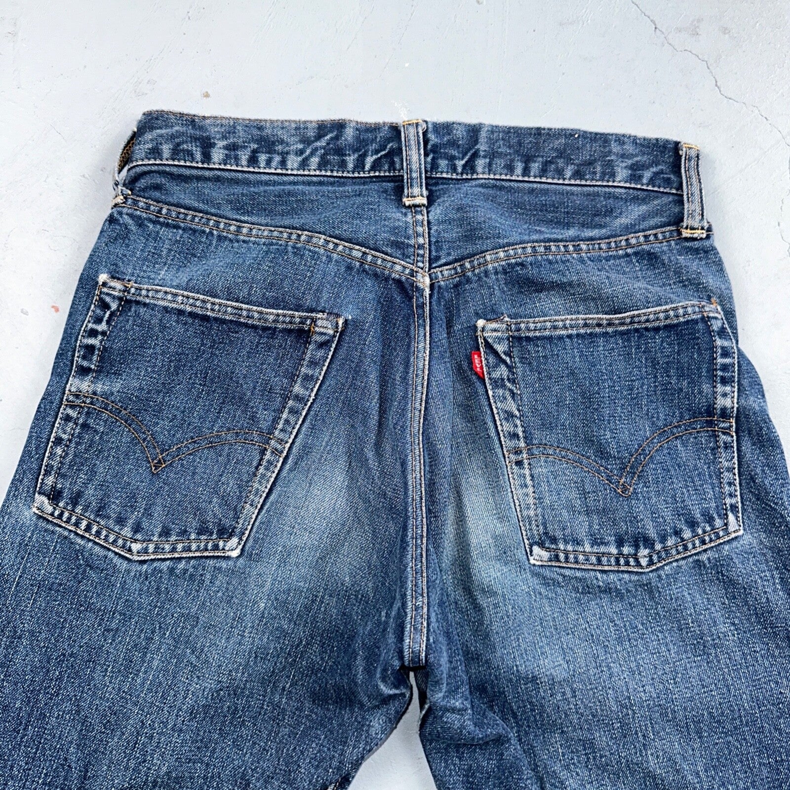 Vintage LEVIS 505 Jeans Big E 1960s Denim 28x28 USA 60s 501 502 Talon Zipper