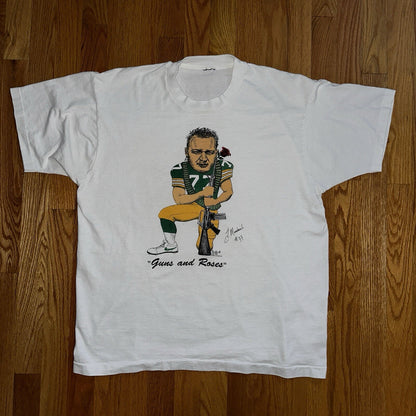 Tony Mandarich NFL Green Bay Packers VTG Nike T Shirt Guns N Roses Rap Football