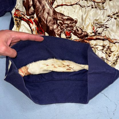 VTG Penneys Novelty Boys T Shirt Size 16 1950s Black Panther Rockabilly Sukajan