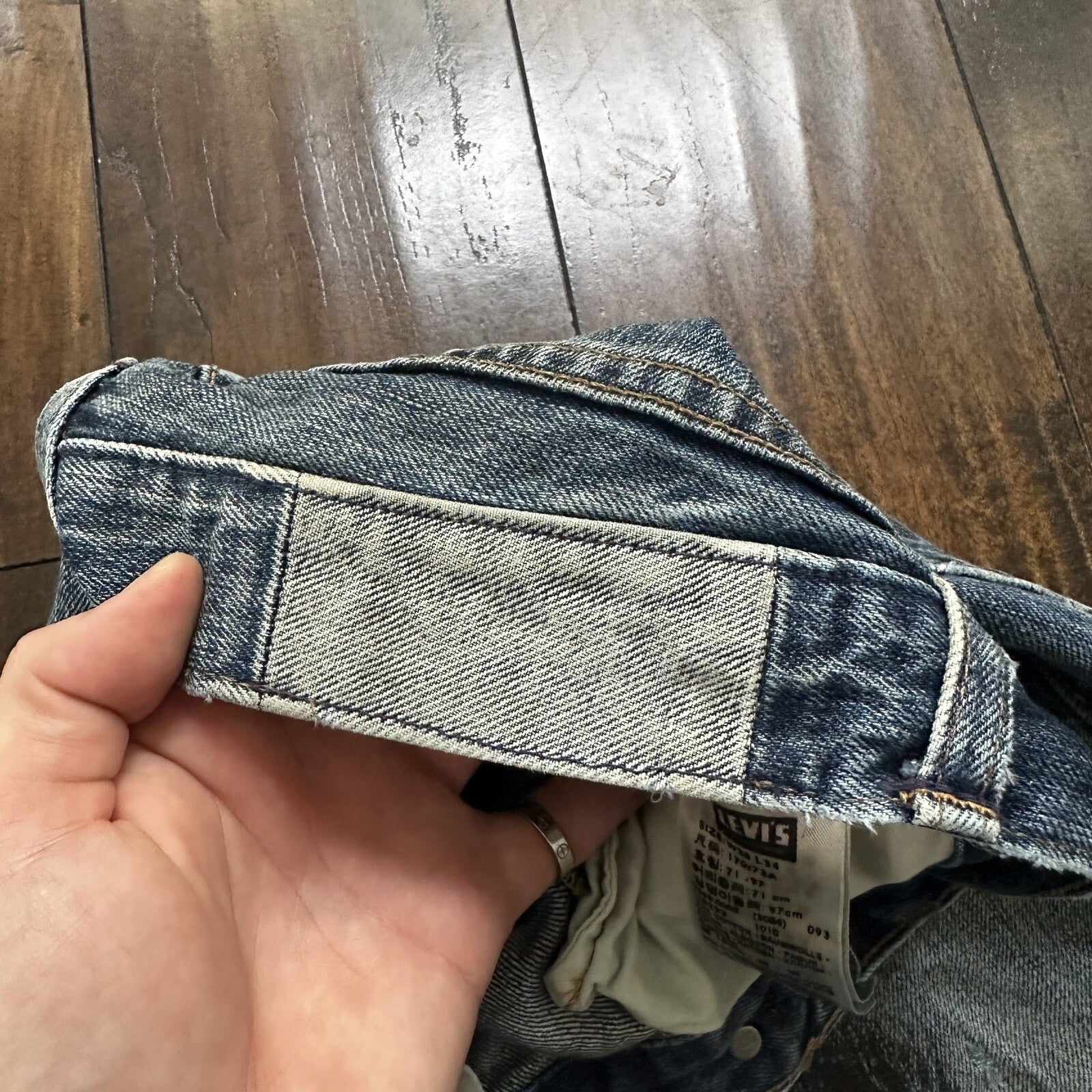 Levis LVC Big E Vintage Redline Selvedge Denim 505 Jeans USA Thrashed 28x34 501