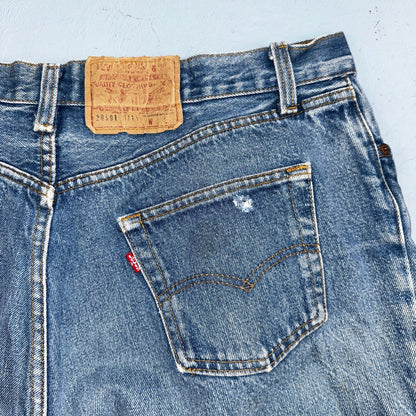 Vintage Womens Levis 29501 0115 Med Wash High Rise 501 Mom Jeans USA 38x28