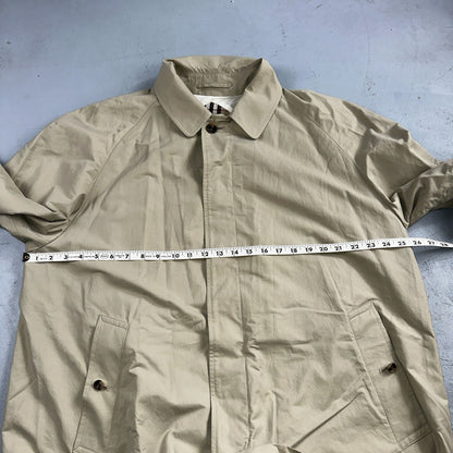 Burberrys VTG London Beige Nova Check Trench Coat Mens Size 44 Regular RARE!
