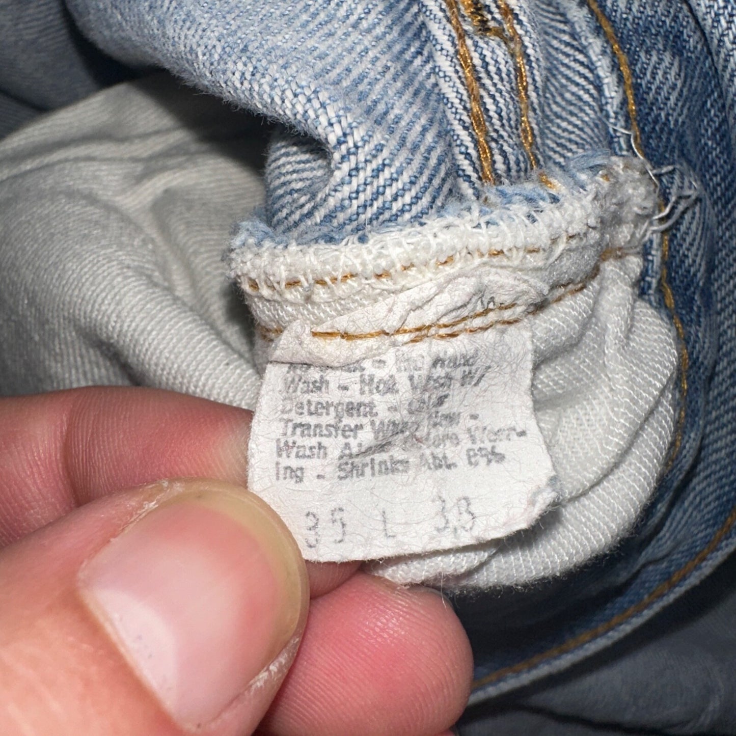 Levis 501 Vintage 80s Redline Selvedge USA XX Jeans Light Wash 35x38 Act 32x33