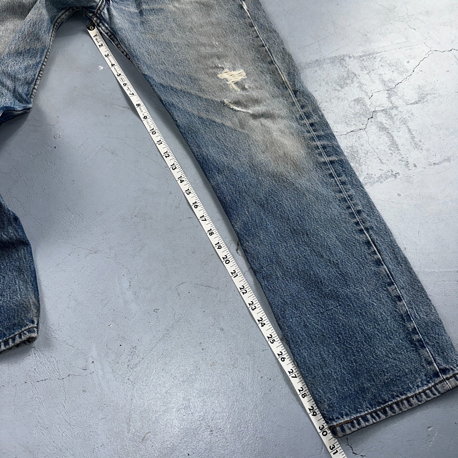 Levis 501 Vintage Y2K 90s XX Straight Leg Jeans Blue Light Wash 36x34 Act 33x30