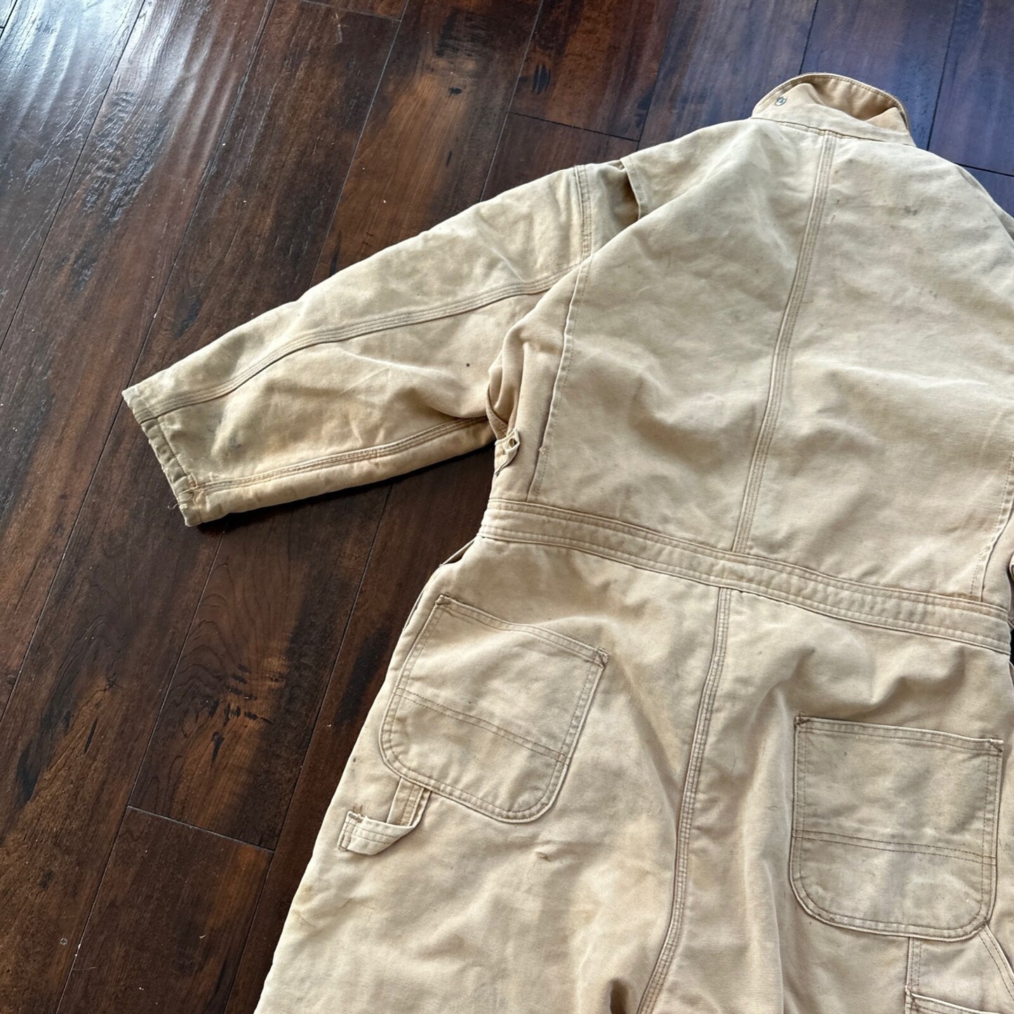 VTG 70s CARHARTT Duck Quilt Coveralls Small 996Q USA overalls Double Knee 80s