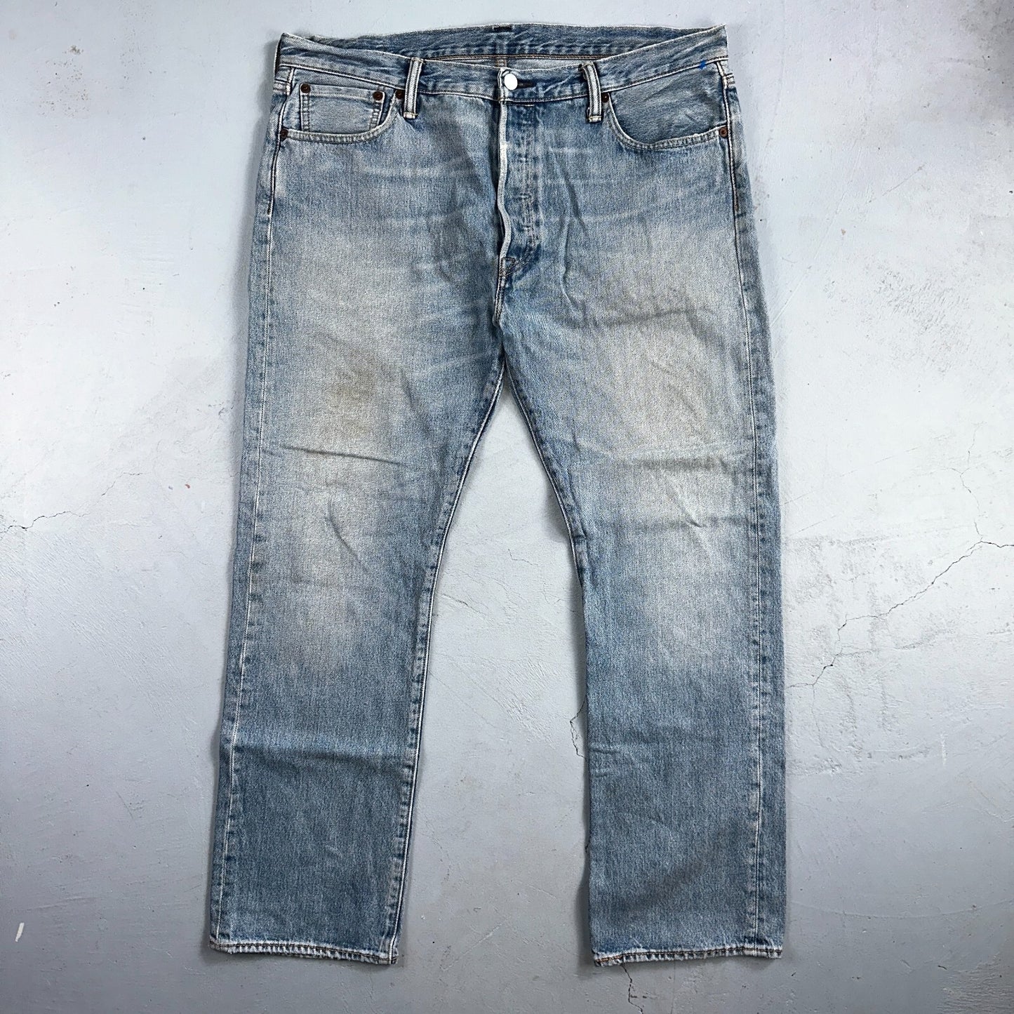 Levis 501 Y2K XX Straight Leg Jeans Blue VTG Light Wash 36x30 Act 38x29