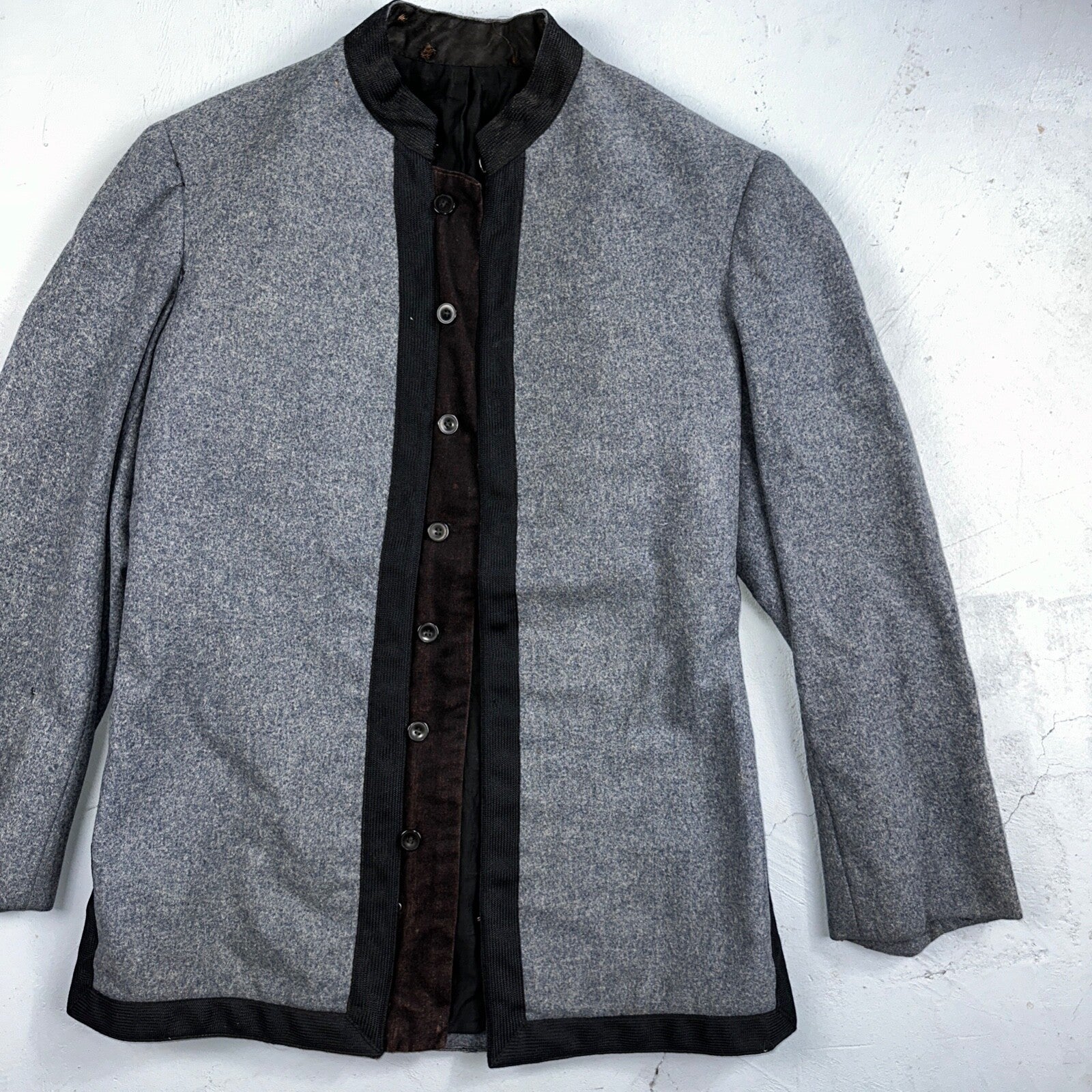 Antique 1900s Union USMA US Military Academy Cadet Uniform Gray Wool Jacket