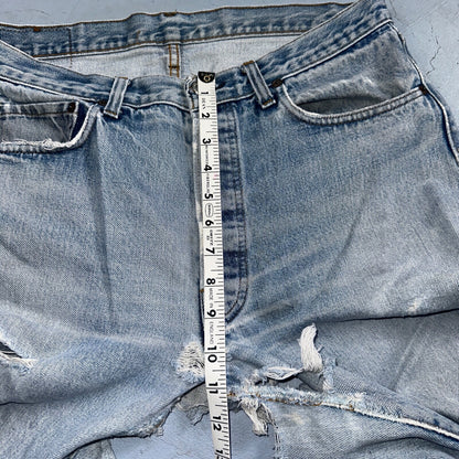 Levis 501 Vintage 80s Redline Selvedge USA XX Jeans Light Wash 35x38 Act 32x33
