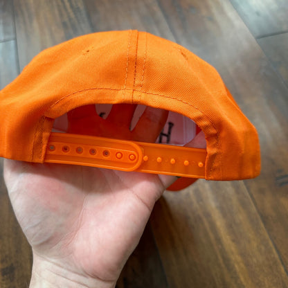 Holland Bright Orange VTG Hat Cap Snapback Cool Basic Text Casual