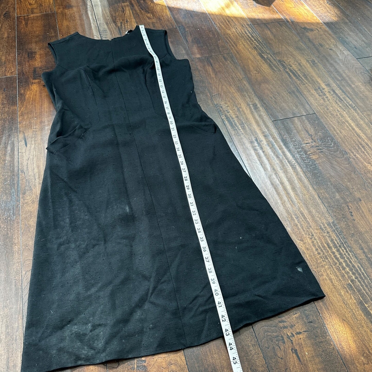 Vintage USA Rockabilly Womens Dress Skirt 60s 70s Top Black Wool Stained