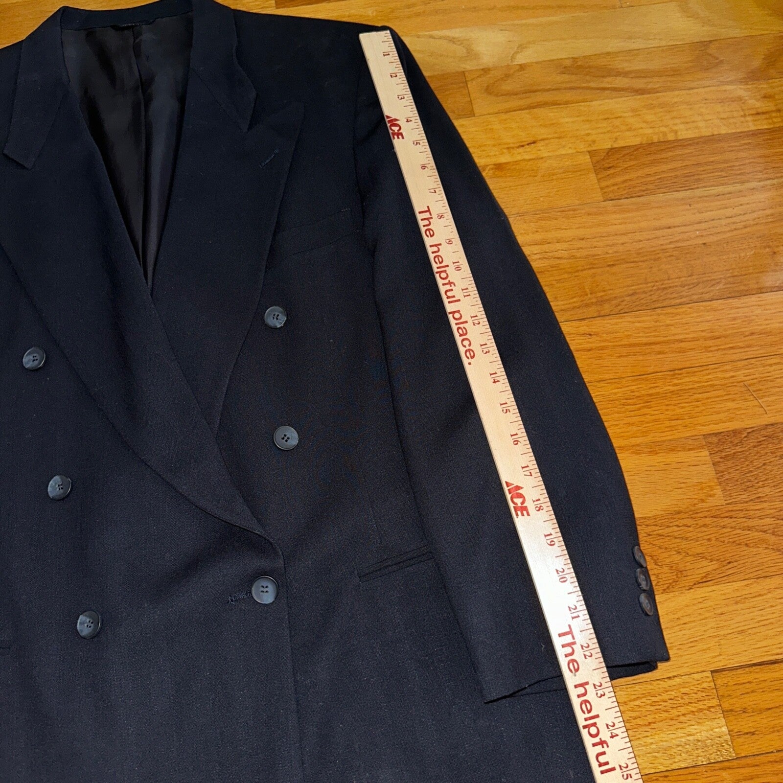 Nino Cerruti Rue Royale Double Breasted VTG Suit Jacket Blazer, 44 Union USA