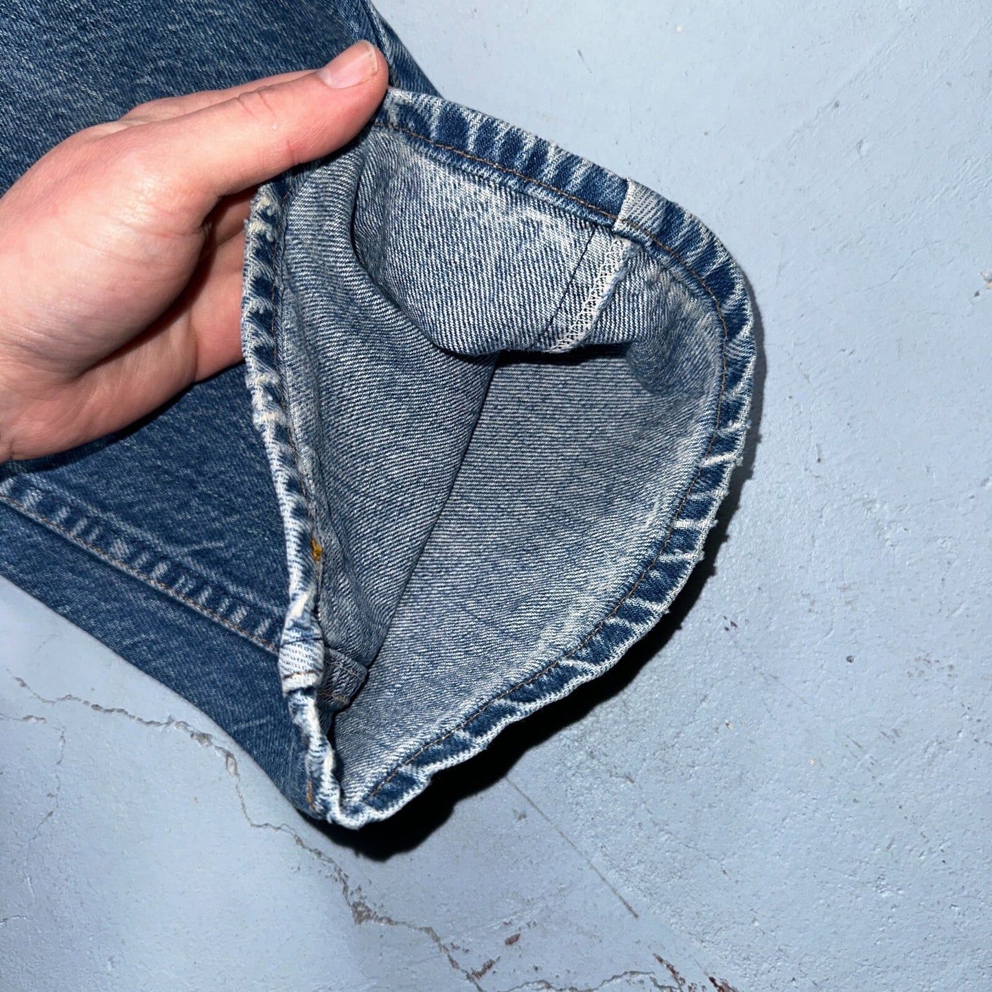 Levis 517 Vintage 80s USA Orange Tab Bootcut Flare Blue Worn Jeans Act 33x29