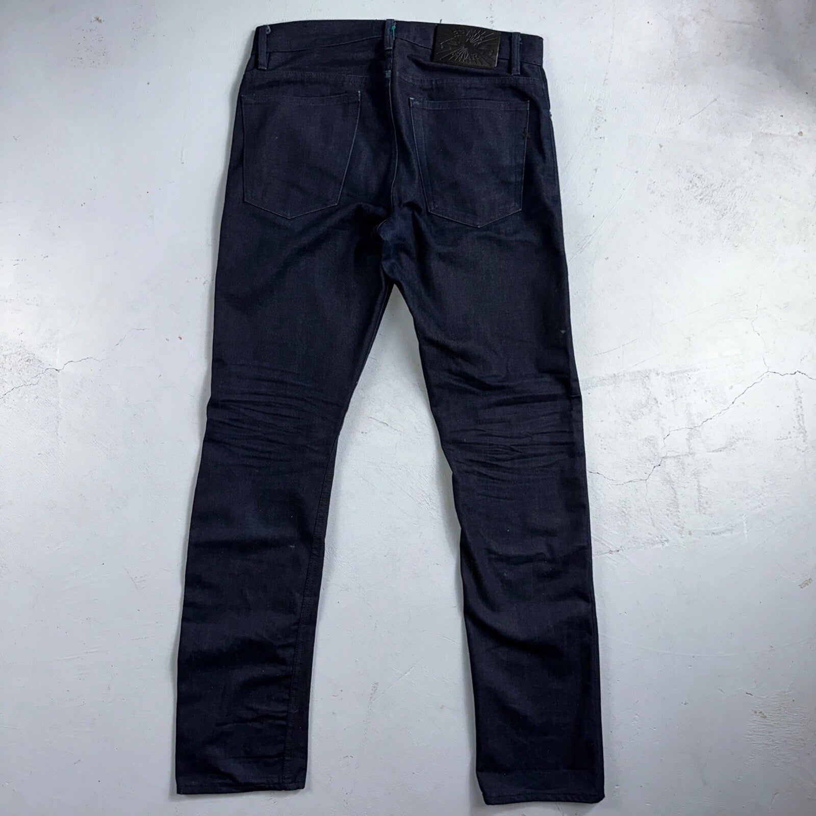 Brave Star Jeans Mens 34 Blue Selvedge Cone Denim Dark Wash Slim Straight USA