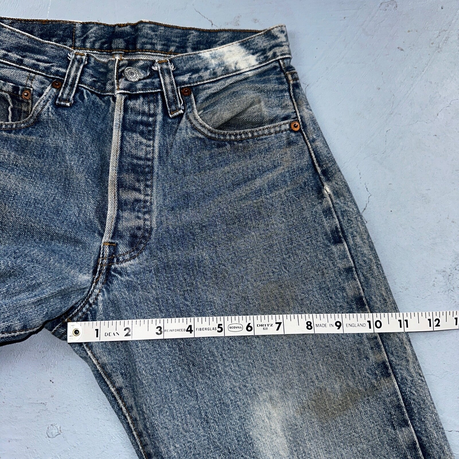 Levis 501 Vintage 80s Redline Selvedge USA XX Jeans Med Wash 28x34 Act 26x30