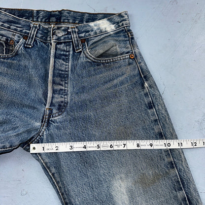 Levis 501 Vintage 80s Redline Selvedge USA XX Jeans Med Wash 28x34 Act 26x30
