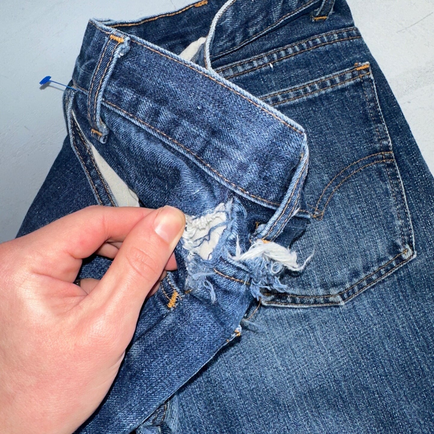 Levis 746 Vintage 70s USA Orange Tab Bootcut Flare Blue Bell Bottom Jeans 29x26