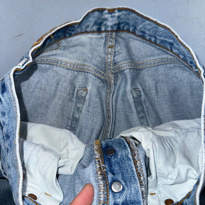 Levis 501 Vintage 90s USA XX Straight Leg Jeans Blue Light Wash 33x34 Act 30x33