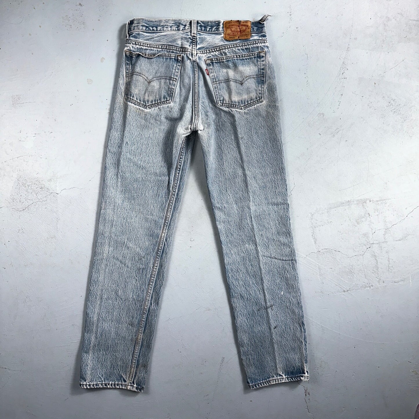 Levis 501 Vintage 90s USA XX Straight Leg Jeans 33x36 Light Wash Act 30x30