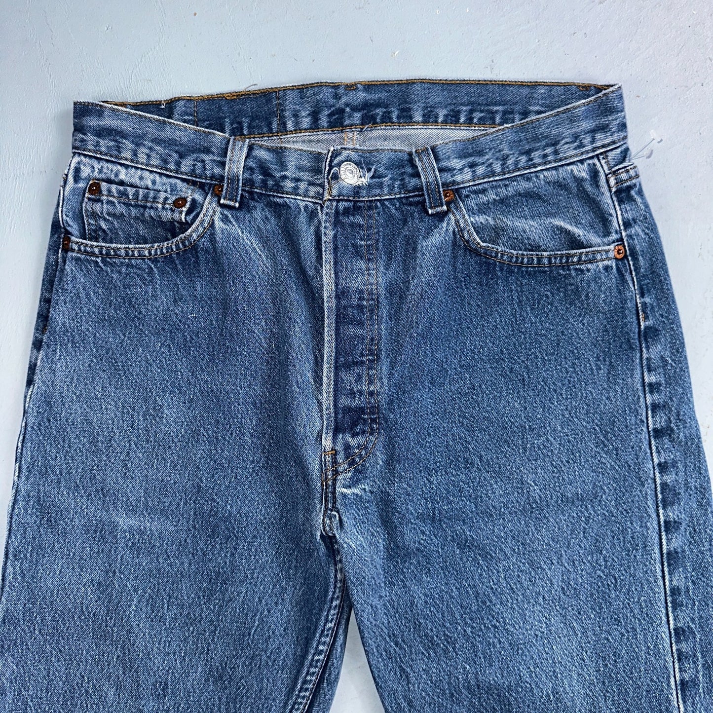 Levis 501 Vintage 80s USA XX Straight Leg Jeans Blue Med Wash 1980s Act 31x31
