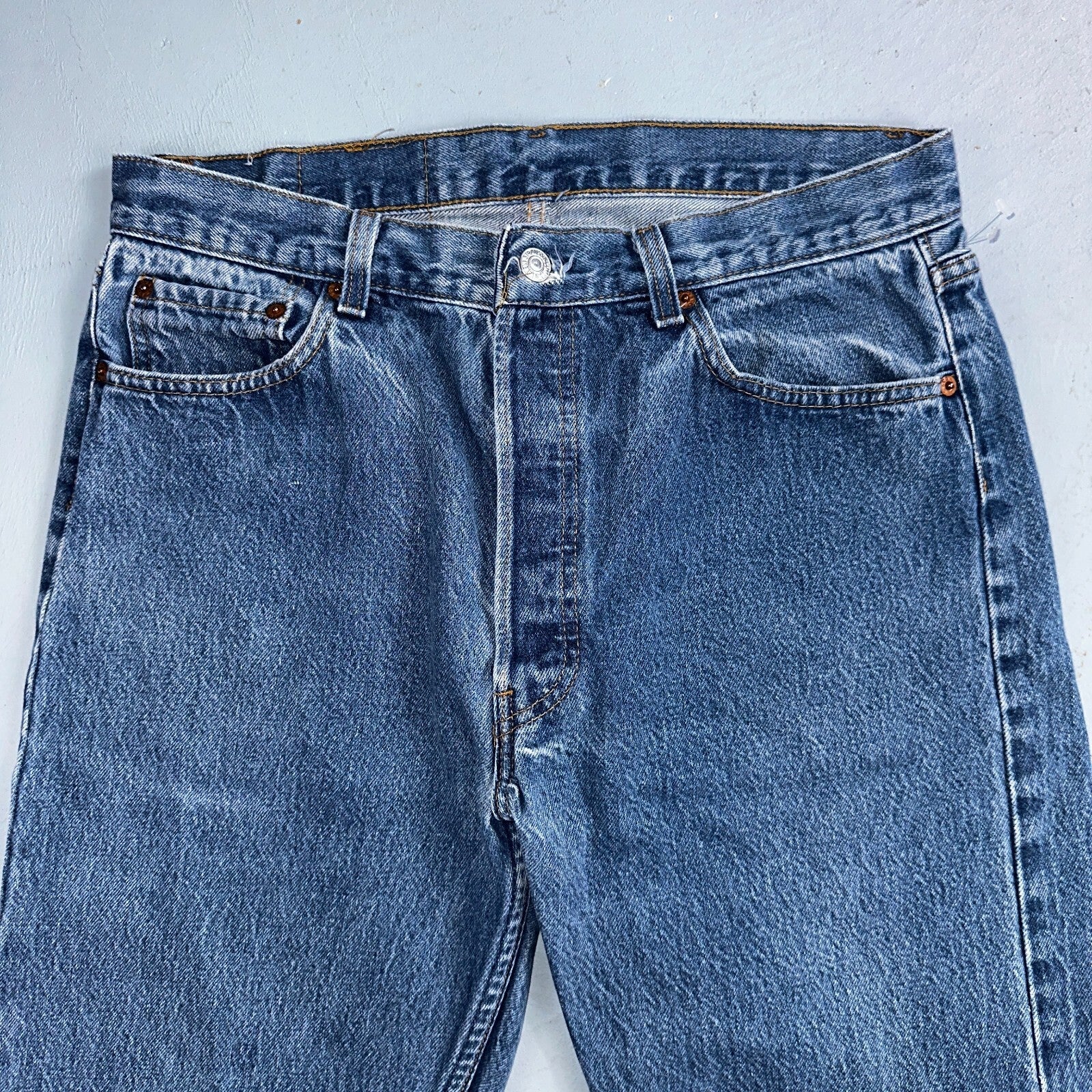 Levis 501 Vintage 80s USA XX Straight Leg Jeans Blue Med Wash 1980s Act 31x31