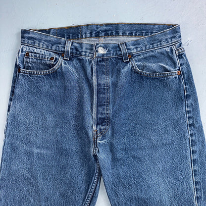 Levis 501 Vintage 80s USA XX Straight Leg Jeans Blue Med Wash 1980s Act 31x31