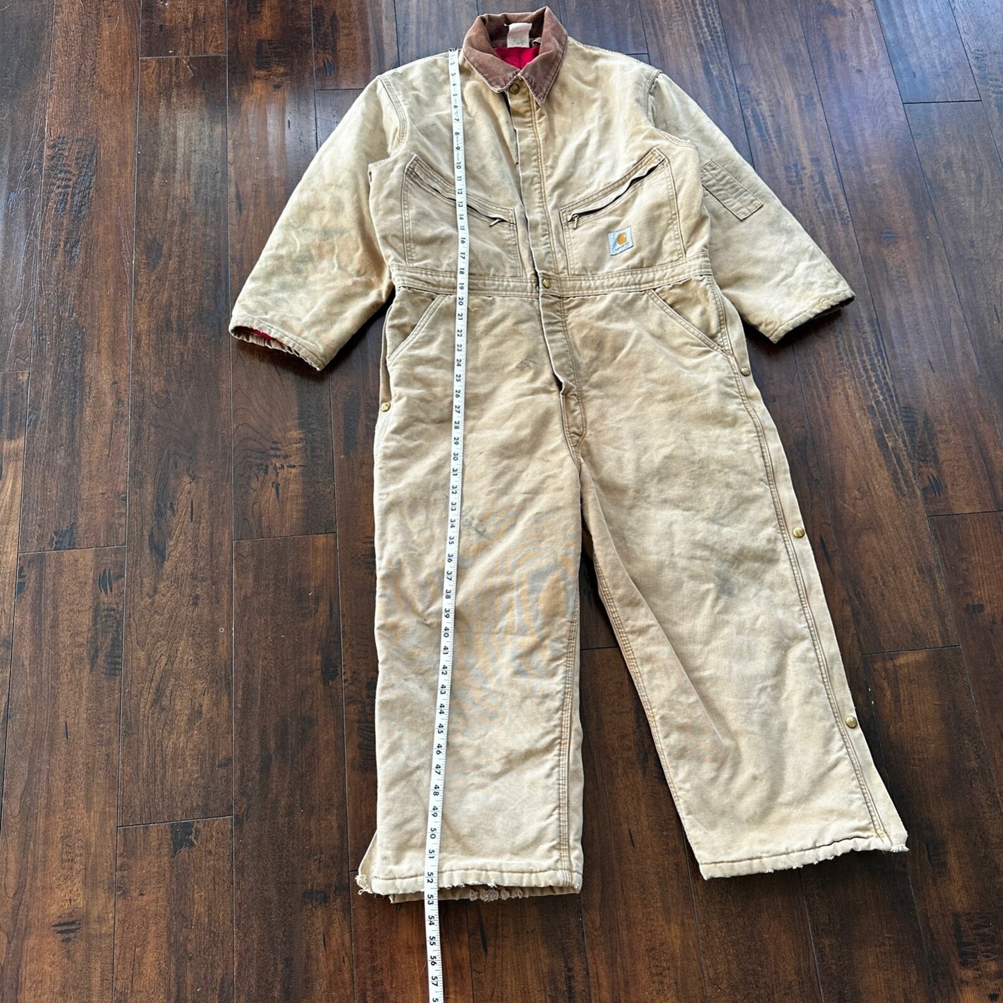 VTG 70s CARHARTT Duck Quilt Coveralls Small 996Q USA overalls Double Knee 80s