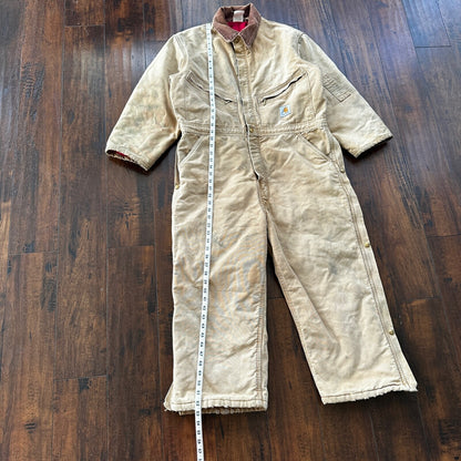 VTG 70s CARHARTT Duck Quilt Coveralls Small 996Q USA overalls Double Knee 80s