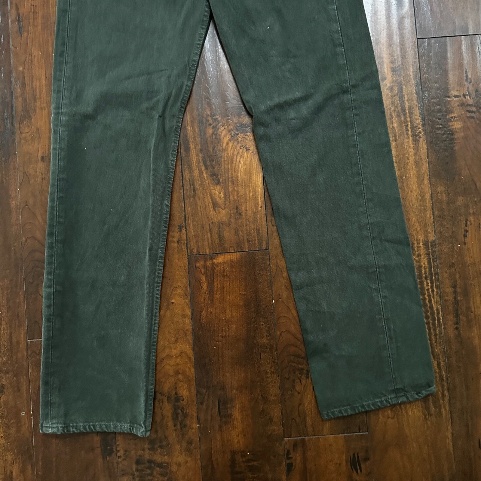 VTG 90s Levis 501 Button Fly 33x34 USA Tag Jeans Straight Green XX Act 30x33