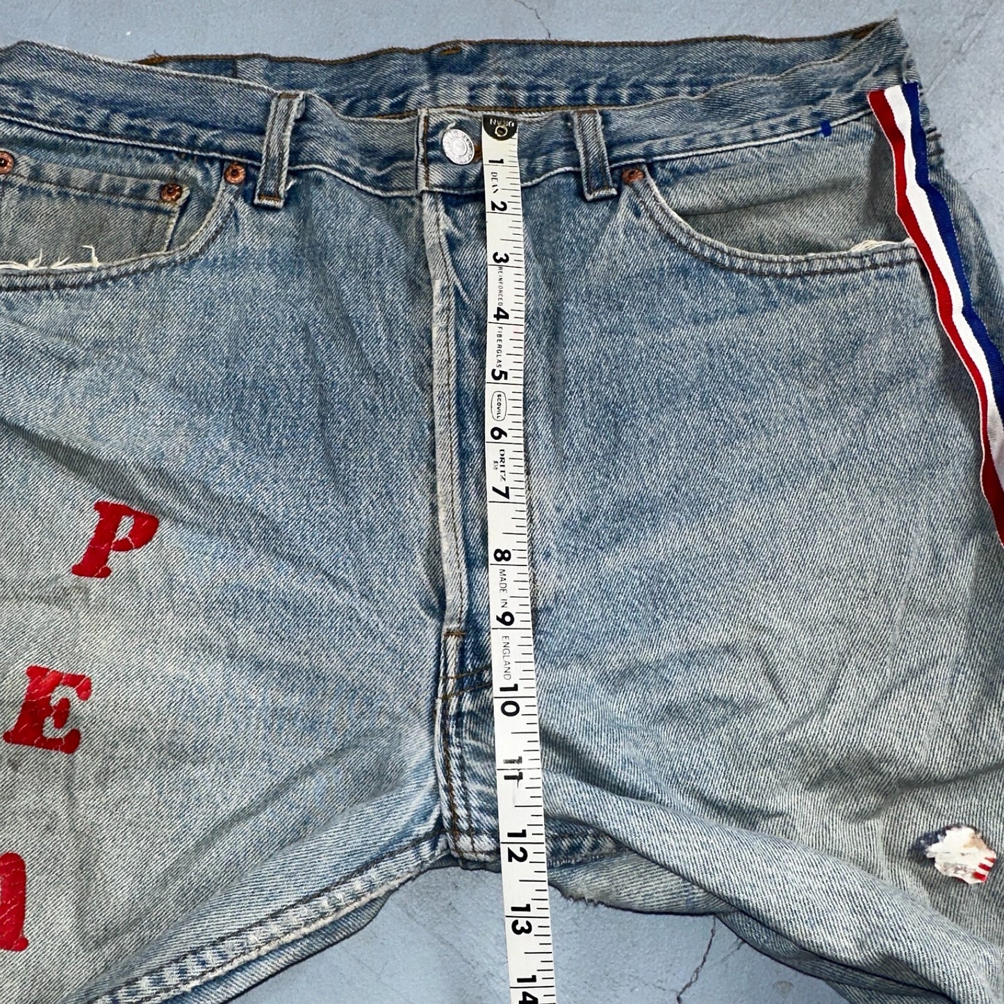 Levis 501 Vintage 90s USA XX Straight Leg Jeans Blue Custom Love 36x34 Act 33x32