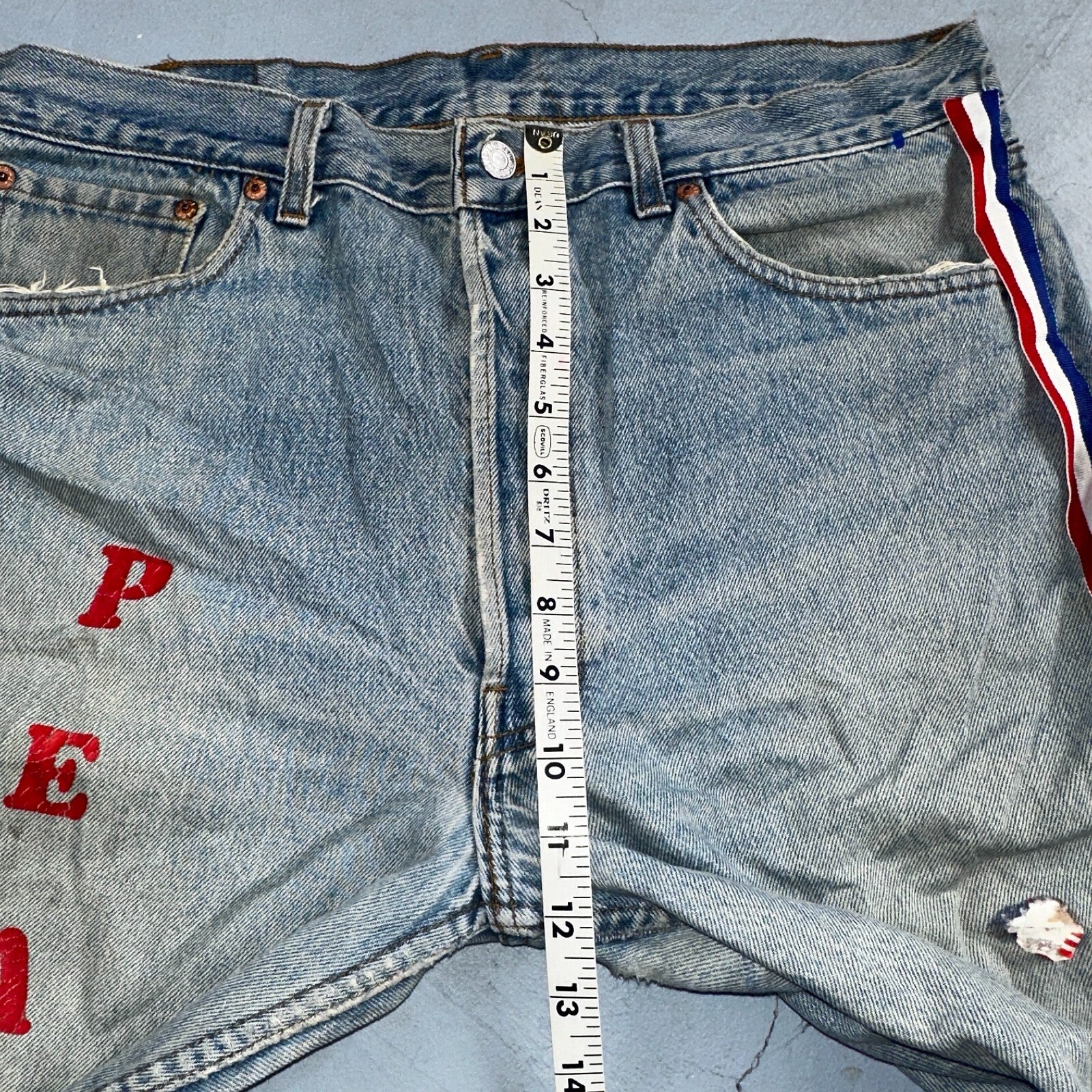 Levis 501 Vintage 90s USA XX Straight Leg Jeans Blue Custom Love 36x34 Act 33x32