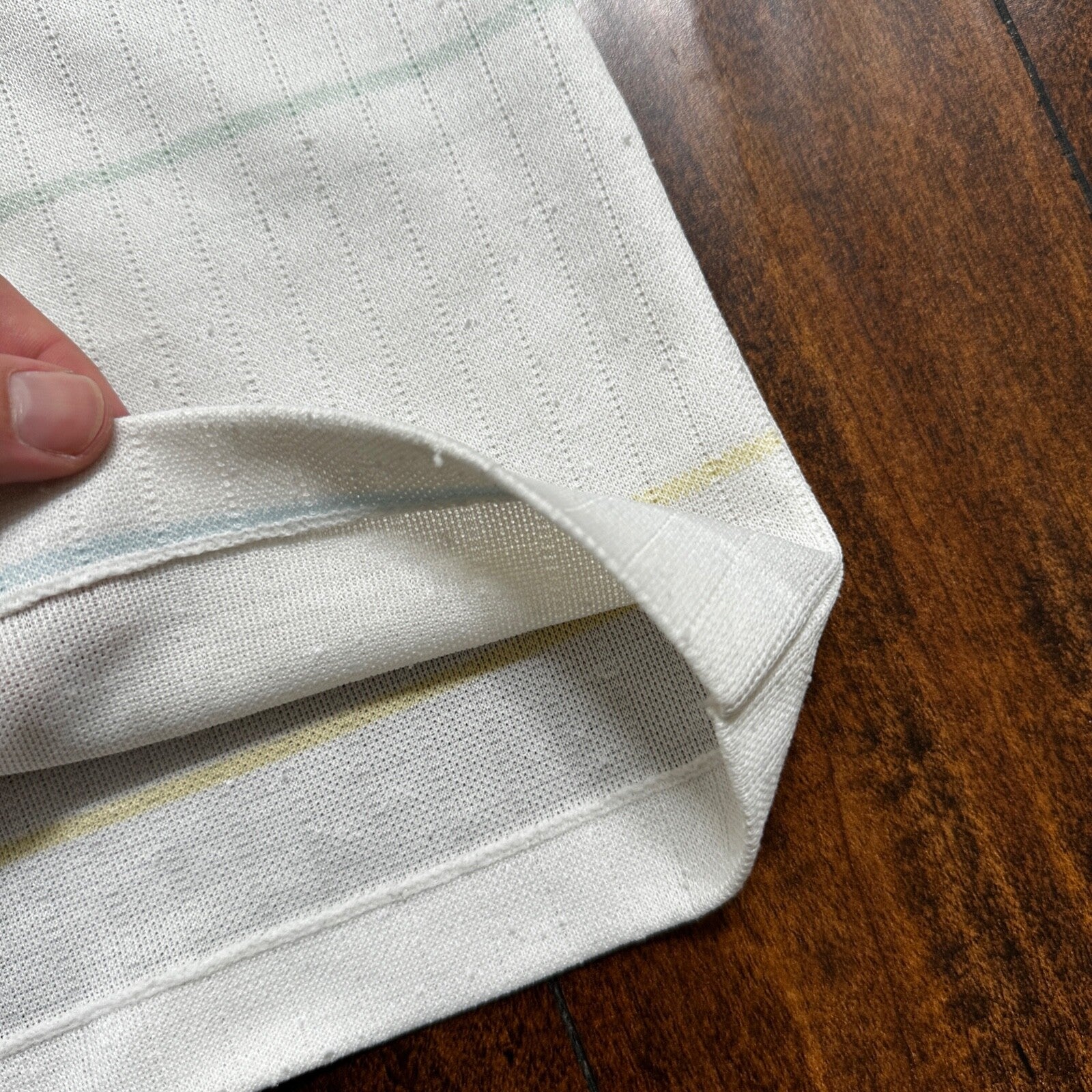 Vintage Edwards California White Polo Shirt Single Stitch 1960s Rockabilly 60s