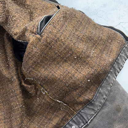 Carhartt VTG Detroit Jacket Men's 2XL Lined Blanket Workwear J97 BLK Thrashed